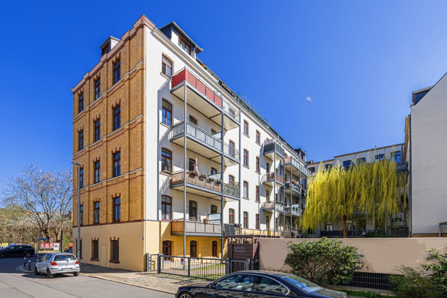 Leipzig - Reudnitz | Hofseite - VERKAUFT: Ihre Süd-Loggia am Lene-Voigt-Park