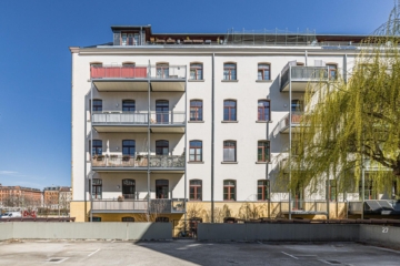 Leipzig - Reudnitz | Hofseite mit Balkonen - VERKAUFT: Ihre Süd-Loggia am Lene-Voigt-Park