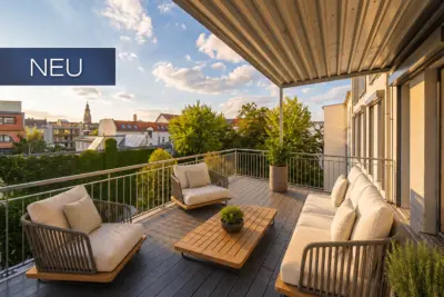BEZUGSFREI: Exklusiv & Außergewöhnlich – 160 m² mit Lift, Kamin und 30 m² Südwest-Terrasse, 04177 Leipzig, Etagenwohnung