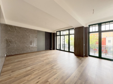Leipzig - Neustadt-Neuschönefeld |Wohnzimmer - NEU: Hochwertig sanierte 2-Raumwohnung mit großzügiger Terrasse.