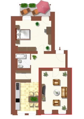 Leipzig - Zentrum-Süd | Grundriss - NEU: Top Wohnung – Top Lage!