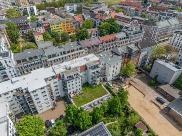 Dachgeschosswohnung | Luftbild - BEZUGSFREI: Dachterrassen-Feeling im Leipziger Zentrum-Süd