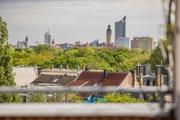 VERKAUFT: Bezugsfreies Penthouse mit privater Dachterrasse - Leipzig - Schleußig | Blick zum Stadtzentrum