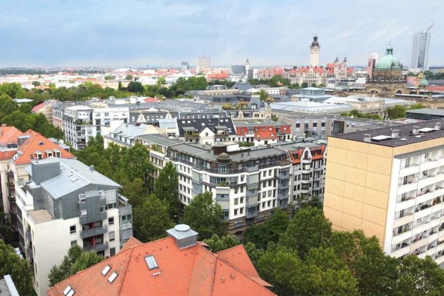 Über dem Musikviertel - Leipzig - Musikviertel | Blick zum Zentrum