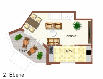 Blick über die Dächer - Leipzig - Connewitz | Grundriss 2. Ebene