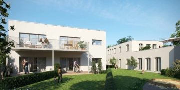 Leipzig - Lindenthal | Visualisierung - Gartenseite - Ihr Rückzugsort mit modernstem Wohnkomfort