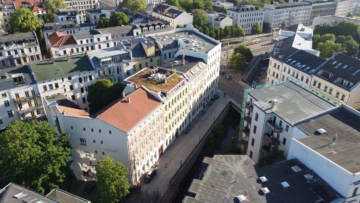 Eigentumswohnung | Luftbild - Blick zum Gebäude - IN VORBEREITUNG: Werthaltiges Wohneigentum im Herzen Leipzigs