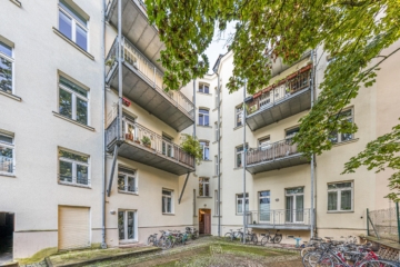 Leipzig - Südvorstadt | Rückseite mit Balkonen - VERKAUFT: Dachgeschoss-Wohnung in Bestlage